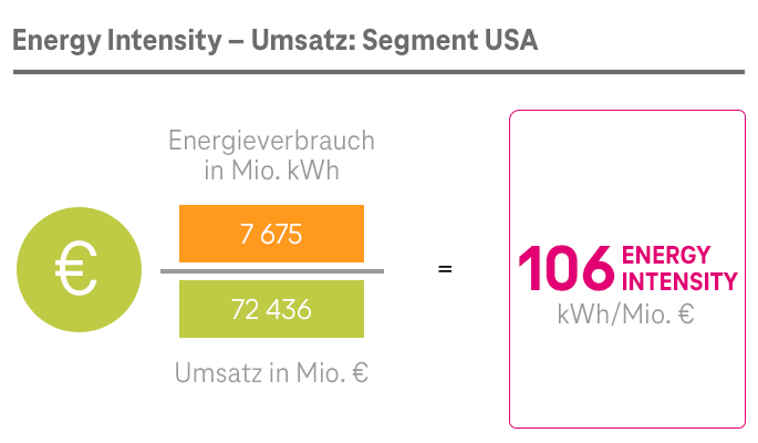 ESG KPI „Energy Intensity“ Umsatz: Segment USA